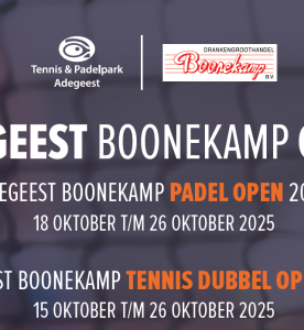 Padel en tennis toernooiplezier met het Adegeest Boonekamp Open 2025!