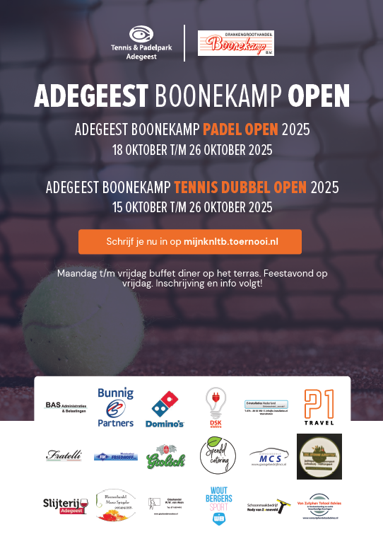 Adegeest Boonekamp Padel en Tennis Open Toernooi 2025